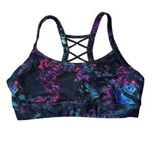 Women's Black Tie Die Sports Bra Size Large